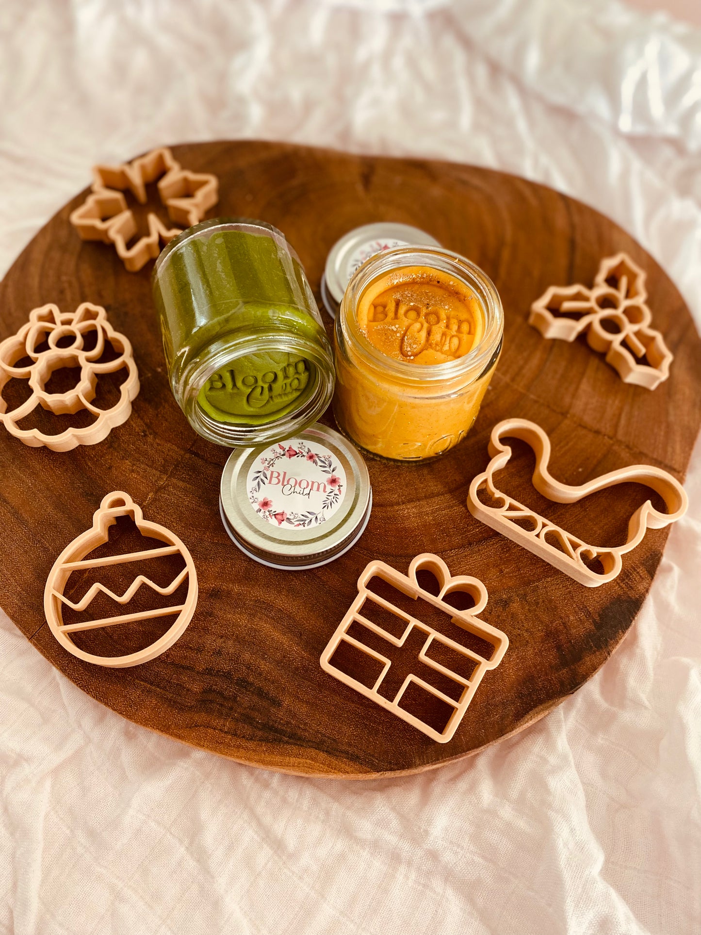 Bloom Child - Green and Gold Christmas Play Dough